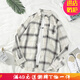 嘉曄長(cháng)袖襯衫男格子襯衫外套男士長(cháng)袖寬松潮流bf襯衣學(xué)生韓版百搭上衣 904-淺色襯衫 M