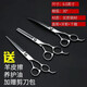 寵物剪刀美容專(zhuān)業(yè)工具套裝 狗狗剪毛修毛理發(fā)剪刀兔子小狗泰迪剪刀狗剪子直剪彎翹剪剪狗毛神自己剪器 直剪+牙剪+下翹 配皮包排梳