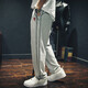 依男說(shuō)衣衛褲男寬松運動(dòng)褲男士直筒秋冬季新款束腳休閑褲哈倫褲大碼長(cháng)褲子 灰色 XL （體重145-160斤）