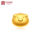 FUSSEM 生肖豬黃金轉(zhuǎn)運(yùn)珠足金999飛天豬手鏈屬豬金飾小金豬串珠手繩禮物 豬豬包 中號【紅色皮繩】約0.8g