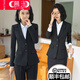 慕淘 西服套裝女ol工作服職業(yè)裝女韓版時(shí)尚氣質(zhì)正裝大學(xué)生面試春秋西裝 黑色單件外套 L