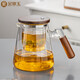金鑲玉茶壺功夫茶具泡茶壺茶水分離過(guò)濾高硼硅玻璃大號家用雨韻飄逸杯