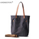 ANDSEEYOU帆布包女單肩包日系原宿工裝風(fēng)布袋包女復古手提斜挎包旅行托特包 紫藍色