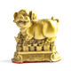 玄大師銅豬擺件補(bǔ)角化解生肖豬形金屬西北缺角屬豬飾品金豬吉祥物 富足豬高13Cm