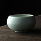 連山閣（LIAN SHAN GE）汝窯茶杯開(kāi)片可養陶瓷功夫茶具品茗杯茶碗單杯喝茶茶盞小杯子 精品汝窯羅漢杯75ml