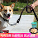 米卡杉迦中型大型犬狗狗牽引繩狗繩子柯基邊牧金毛牛皮真皮項圈狗繩狗鏈子 黑色 M號（40-70斤）