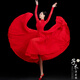 古典舞演出服女飄逸中國(guó)風(fēng)合唱團(tuán)服裝歌伴舞長(zhǎng)裙大氣開場(chǎng)舞大擺裙 紅色 L