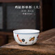 馳達陶瓷大明成化斗彩雞缸杯手繪功夫茶杯茶盞主人杯單杯品茗杯陶瓷小酒杯 雞缸杯--大號100ml【1個裝】
