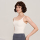 SPLAN喚醒計劃瑜伽吊帶背心防震跑步健身文胸美背運動(dòng)內衣女一體式外穿 柔玉白 固定杯 M