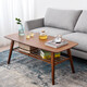 竹藝匠北歐茶幾簡(jiǎn)約現代客廳茶桌歐式實(shí)木創(chuàng  )意小戶(hù)型楠竹小桌子茶機家用 茶色100*50*40雙層茶幾組裝