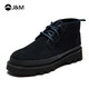 快樂(lè )瑪麗（J&M）休閑鞋男2025秋季新款商務(wù)英倫風(fēng)馬丁靴厚底防滑復古工裝靴登山鞋 深藍色 39