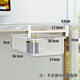 木姑娘桌下抽屜有杠桌面收納盒抽拉式隱形宿舍神器書(shū)桌辦公桌懸掛置物架 白色小號（單個(gè)裝）