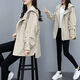 馭達(dá)2024新款外套女春季韓版百搭女學(xué)生小個(gè)子開(kāi)衫棒球服上衣休閑夾克 卡其 M 90-115