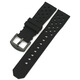 尊耀（zunyao） 適用于泰豪雅硅膠 透氣運動(dòng)防水汗男F1系列WAZ2113 男橡膠手表帶 黑色表帶—黑色表扣 寬A=22mm