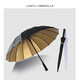 藍(lán)雨（LANYU）雨傘定制印logo廣告長柄訂做商務(wù)禮品傘印刷可印圖案酒店晴雨兩用 16骨金膠#加固110-6JA款