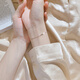 ?，擫UCK牌子銀手鏈女小眾學(xué)生甜美時(shí)尚手飾生日禮物送女朋友 LUCK銀手鏈