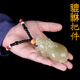 親恒薈保價(jià)胖東來(lái)品質(zhì)官方和田玉手把件玉貔貅青玉男士把玩白玉玉石節(jié)日 大號(hào)(約68*40mm）