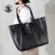 ANDSEEYOU品牌 女士托特包 真皮大容量手提包頭層牛皮休閑手拎包通勤單肩包 黑色 頭層牛皮