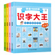 新版幼小銜接學前識字書識字大王全4冊幼兒園教育認字圖書3-4-5-6歲幼兒學前班早教拼音大班中班
