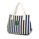 民族風(fēng)繡花媽媽小手拎帆布包中老年女士手提小布包上班購物便當包 到 手價(jià) 黑/藍 條紋（白握手）