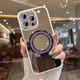 奉希適用蘋(píng)果15promax手機殼iphone16pro新款化妝鏡子支架13閃粉高顏值補妝鏡12pm2024女款鏡面奢華 銀色+紫閃粉鏡支架【自帶鏡頭膜+不變形鏡面】 iPhone 16 pro