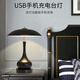 蘇柏雪（suboxue） 輕奢現(xiàn)代簡約臺燈臥室床頭燈家用北歐創(chuàng)意溫馨遙控調(diào)光裝飾燈飾 A款（黑色） 觸摸開關(guān)（插電款+調(diào)亮度）