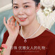 COISE 淡水珍珠項(xiàng)鏈吊墜媽媽款925銀鎖骨鏈時(shí)尚飾品生日禮物送老婆 珍珠項(xiàng)鏈 送媽媽禮物 送證書