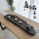 烏然意簡(jiǎn)約烏金石茶盤(pán)創(chuàng  )意輕奢石材茶臺異形泡烏金茶托盤(pán)烏然意排水茶托 95厘米X30厘米