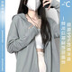 踏路者防曬衣女男防紫外線大碼夏季輕薄款外套防曬服透氣連帽冰絲皮膚衣 女-太空灰【UFP50+】 XL【女105-115斤男130-150斤】