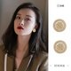 沐嫣貝母耳釘女韓國(guó)新款潮高級(jí)感輕奢禮物氣質(zhì)百搭耳夾耳飾 貝母山茶花耳釘