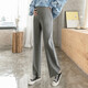 米度麗孕婦褲子時(shí)尚外穿網(wǎng)紅闊腿褲加厚針織褲打底長(cháng)褲孕婦裝春裝夏裝 深灰色 XL碼