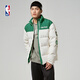 NBA湖人勇士灰熊隊 秋冬新款短款羽絨服男子運動(dòng)保暖防寒羽絨服凱爾特人隊/白色+茵綠M