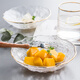 億嘉（IJARL）玻璃水果盤日式甜品盤干果盤沙拉盤家用零食盤冰花盤 小號(hào)兩只裝
