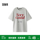 森馬（Semir）短袖T恤女中長款寬松字母潮流個性2025夏季吸濕速干109325100040