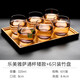 樂美雅 Luminarc 無鉛玻璃水杯薩通凝彩直身杯啤酒杯 矮款冰粉6支裝（320ML）+杯盤