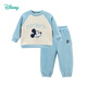 迪士尼寶寶童裝男童衛衣套裝米奇卡通套裝舒適保暖24年秋新品 藍色 110cm