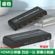 睿穩(wěn) HDMI分屏器 四進(jìn)一出電腦屏幕分割dnf大話游戲4口可轉(zhuǎn)dvi秒無(wú)縫切換器四畫(huà)面分割器多開(kāi) HDMI分屏器