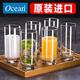 Ocean進(jìn)口玻璃杯子家用水杯套裝耐熱玻璃茶杯喝水杯子家用透明杯牛奶杯 圓形款340ml六只裝