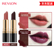 露華濃（Revlon）口紅麗采黑管唇膏女士保濕滋潤(rùn)啞光口紅豆沙色不掉色化妝品女彩妝 （225#玫瑰紅酒+477#黑櫻桃）