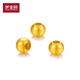 夢金園七夕情人節(jié) 黃金轉(zhuǎn)運珠 足金3d硬金光面小金珠戒指路路通可編手鏈 砂面4mm單金珠3顆 約0.15g (簡易包裝,無首飾盒)