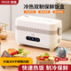 啡格制冷加熱飯盒 保溫飯盒可插電加熱上班族電熱飯盒加熱便當(dāng)盒蒸煮保鮮辦公室煮飯菜電飯盒熱飯 1.3L 珍珠白