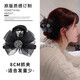 左歐水鉆中號蝴蝶結抓夾女后腦勺發(fā)量少盤發(fā)頭發(fā)夾子頭飾高級感鯊魚夾 水鉆蝴蝶結款