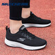 斯凱奇（Skechers）跑步鞋男鞋秋季網(wǎng)鞋旗艦透氣戶(hù)外鞋新款網(wǎng)面鞋子運動(dòng)鞋 BKW黑色/白色 41