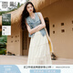 香影牛仔馬甲女2025夏季新款水洗復(fù)古丹寧風(fēng)疊穿圓領(lǐng)休閑無袖上衣 牛仔藍(lán) XL 170/92A/125-140斤