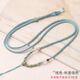 初享（CHUXIANG）時(shí)尚風(fēng)項鏈繩黃金翡翠貔貅平安扣吊墜繩手工編織男女高貨紅繩 純色-秋香綠色
