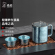 希諾（HEENOOR）純鈦功夫茶具套組一壺二杯高檔男女士悶茶壺家用泡茶壺時(shí)尚茶杯 純凈冰川