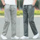 守約賢者新款春秋季寬松薄款工裝褲男士肥加大碼休閑褲戶(hù)外多口袋長(cháng)褲純棉 A2012淺灰 M【建議體重100-120斤】