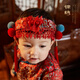 Shining Moment嬰兒頭飾女寶寶古風(fēng)抹額中國(guó)風(fēng)流蘇紅色彈力發(fā)帶拍照發(fā)飾百天周歲 錦繡前程-宋錦流蘇抹額 均碼【0-3歲適用】