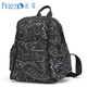 Frazzil/法姿休閑雙肩背包新品黑色帆布簡(jiǎn)約旅行包歐風(fēng)時(shí)尚女包潮 1187 黑白夢(mèng)幻