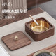 初心胡桃木煙灰缸帶蓋防飛灰內(nèi)膽410不銹鋼客廳辦公室茶幾桌面擺件